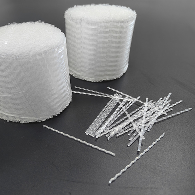 Πιστοποιημένο CE Wave Form Concrete Polypropylene PP Macro Fiber For Construction Road