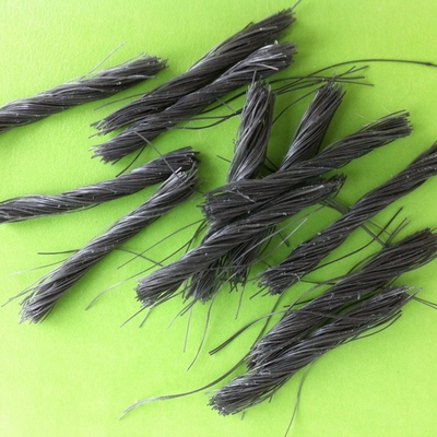 Λευκό 51/54mm PP Macro Fiber Twist Bunchy ίνες για την ενίσχυση του σκυροδέματος