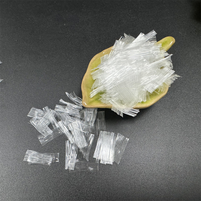 12-20mm Polypropylene Mesh Fiber βελτιώνει την ποιότητα και την αντοχή της μηχανικής του σκυροδέματος