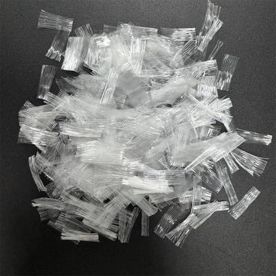 12-20mm Polypropylene Mesh Fiber βελτιώνει την ποιότητα και την αντοχή της μηχανικής του σκυροδέματος