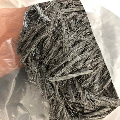 ίνα δεσμών συστροφής πολυπροπυλενίου PP 54mm υβριδική (μακρο συνθετικές δομικές ίνες) για το σκυρόδεμα